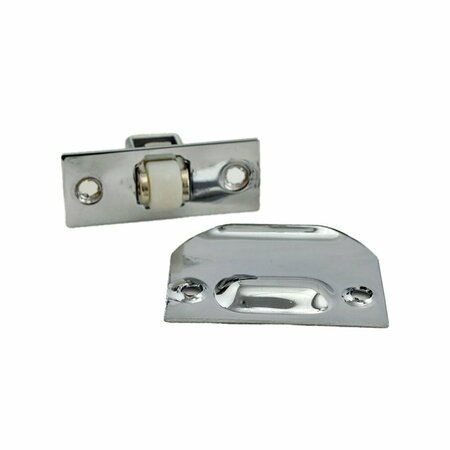 IVES COMMERCIAL Solid Brass Adjustable Roller Catch with Full Lip Strike Bright Chrome Finish 335B26